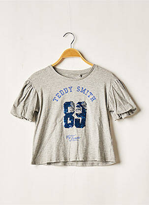 T-shirt stretch manches courtes gris TEDDY SMITH fille