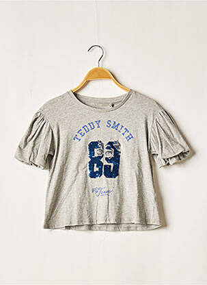 T-shirt gris TEDDY SMITH pour fille