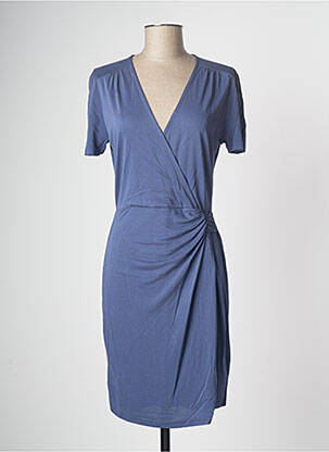 Robe mi-longue manches courtes manches courtes bleu LA PETITE ETOILE femme