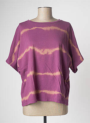 La Petite Etoile Sweat Capuche Femme De Couleur Violet 2062106-violet - Modz