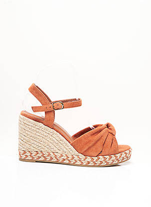 Espadrilles fermeture boucle(s) talon de 7 à 9cm orange VANESSA WU femme