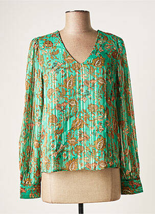 Blouse légère et transparente manches longues vert VERO MODA femme