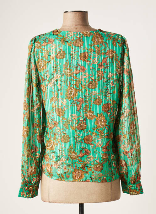 Blouse imprimé fleurs manches longues vert VERO MODA femme
