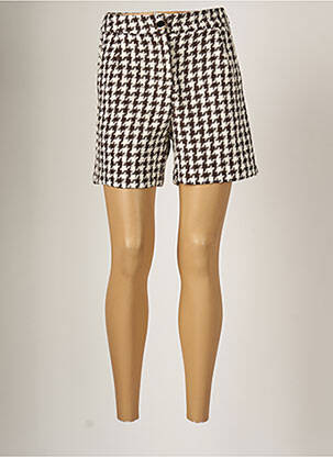 Short fermeture zippée sous rabat boutonné taille normale marron VERO MODA femme