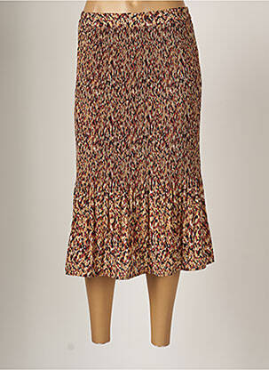 Jupe mi-longue coupe évasée marron VERO MODA femme
