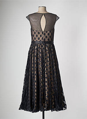 Robe longue manches courtes manches courtes noir PAUL BRIAL femme