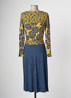 Robe longue manches longues manches longues jaune PAUL BRIAL femme