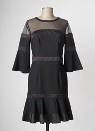 Robe mi-longue manches 3/4 manches 3/4 noir PAUL BRIAL femme