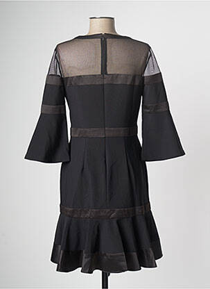 Robe mi-longue manches 3/4 manches 3/4 noir PAUL BRIAL femme
