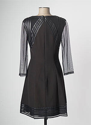 Robe mi-longue manches longues manches longues noir PAUL BRIAL femme