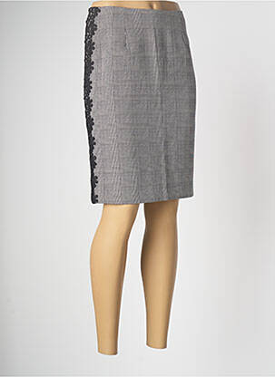 Jupe mi-longue coupe droite noir PAUL BRIAL femme