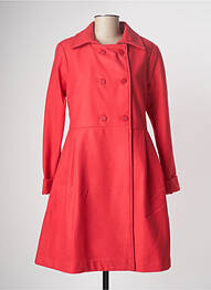 Manteau long coupe cintrée sans capuche rouge PAUL BRIAL femme