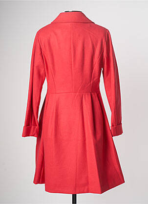 Manteau long coupe cintrée sans capuche rouge PAUL BRIAL femme
