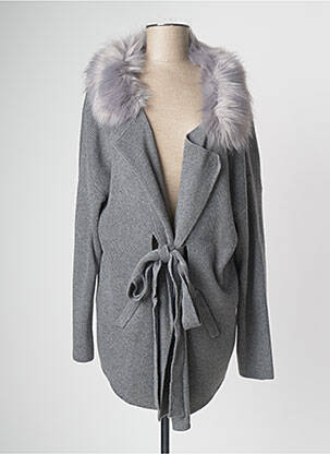 Veste casual col tailleur gris PAUL BRIAL femme