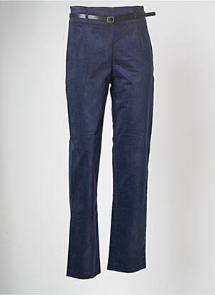Pantalon droit stretch taille haute bleu PAUL BRIAL femme