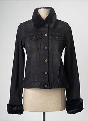 Veste en jean manches longues noir PAUL BRIAL femme