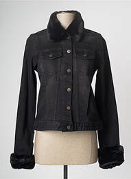 Veste en jean coupe cintrée noir PAUL BRIAL femme