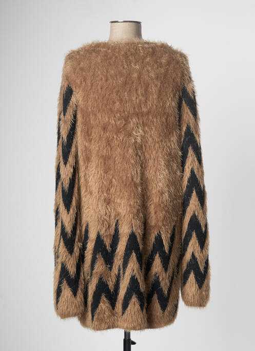 Gilet manches longues marron PAUL BRIAL pour femme