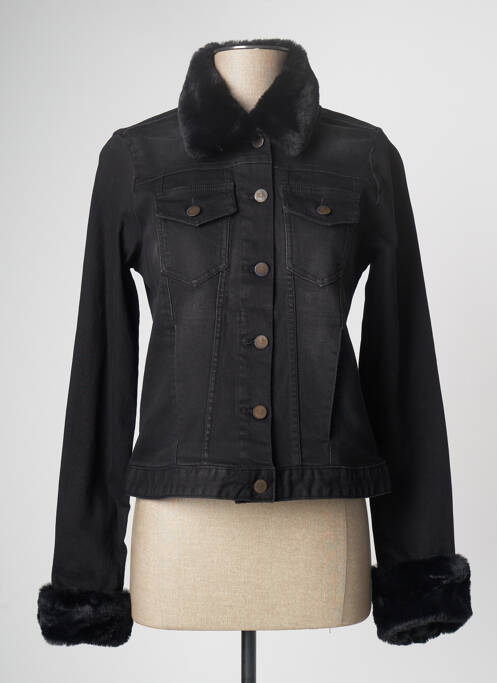 Veste en jean noir PAUL BRIAL pour femme
