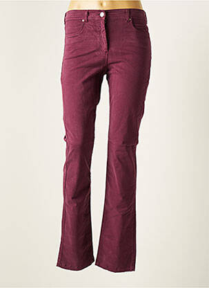 Pantalon droit stretch taille normale violet PAUL BRIAL femme