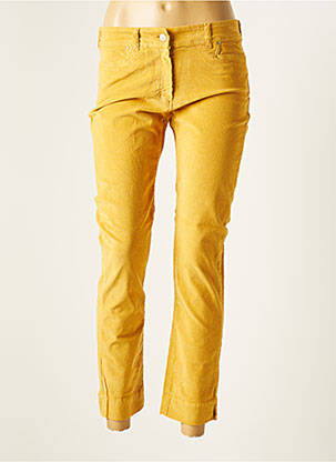 Pantalon 7/8 stretch taille normale jaune PAUL BRIAL femme