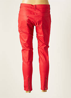 Pantalon slim tissage enduit taille normale rouge PAUL BRIAL femme