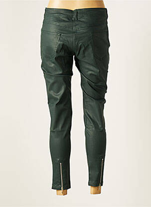 Pantalon slim tissage enduit taille normale vert PAUL BRIAL femme