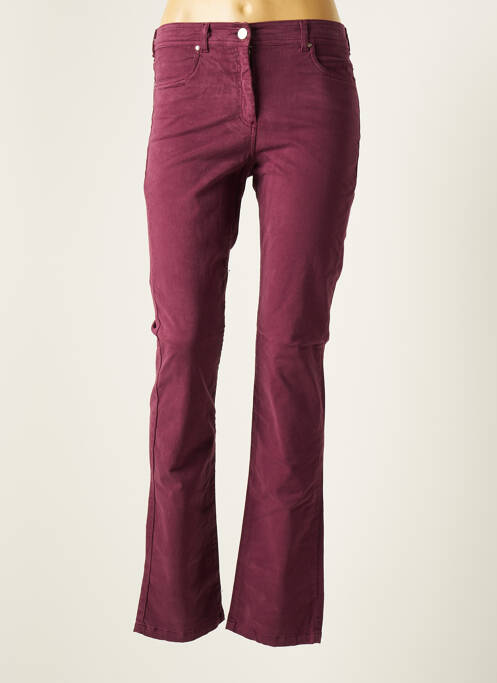 Pantalon droit violet PAUL BRIAL pour femme