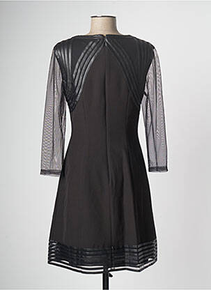 Robe mi-longue manches 3/4 manches 3/4 noir PAUL BRIAL femme