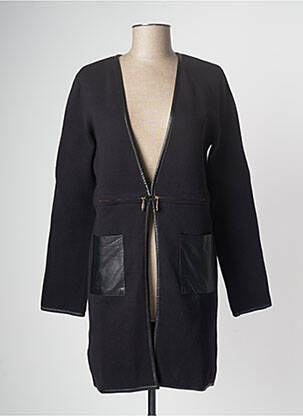 Gilet manches longues col v noir PAUL BRIAL femme