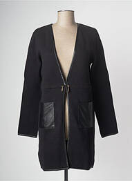Gilet manches longues col v noir PAUL BRIAL femme