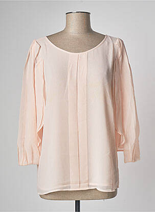 Blouse légère et transparente manches 3/4 rose PAUL BRIAL femme