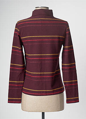 Sous-pull imprimé rayures manches longues rouge PAUL BRIAL femme