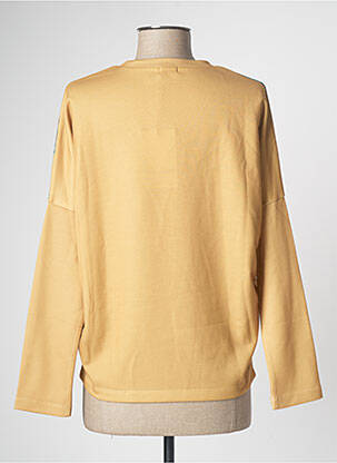 Sweat-shirt tissage jersey manches longues jaune PAUL BRIAL femme