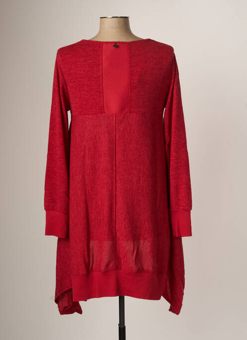 Pull tunique rouge MALOKA pour femme