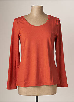 T-shirt manches longues manches longues orange MALOKA femme