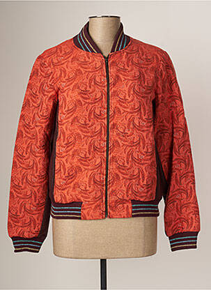 Veste casual tissage suedine orange PAUL BRIAL femme