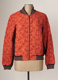 Veste casual tissage suedine orange PAUL BRIAL femme