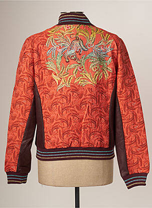 Veste casual tissage suedine orange PAUL BRIAL femme