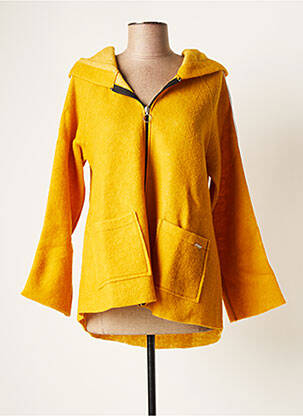Veste casual col rond jaune MALOKA femme