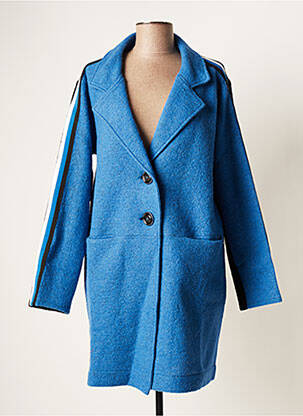 Manteau long bleu MALOKA pour femme