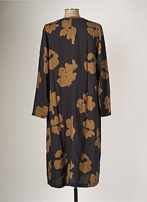 Robe longue manches longues manches longues noir G!OZE femme