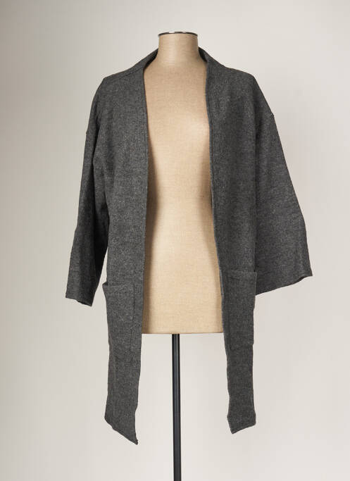 Gilet manches longues gris G!OZE pour femme