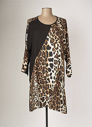 Robe courte manches longues manches longues noir G!OZE femme
