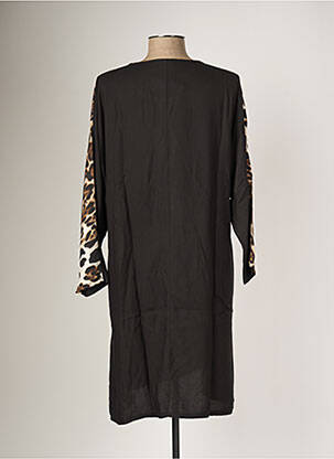 Robe courte manches longues manches longues noir G!OZE femme