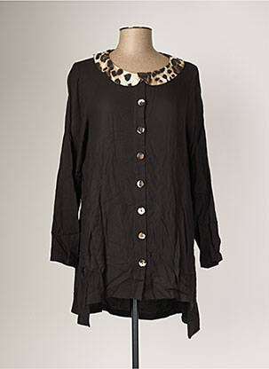 Gilet manches longues coupe cintrée noir G!OZE femme