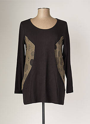 T-shirt manches longues manches longues noir G!OZE femme
