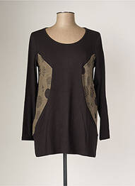 T-shirt manches longues manches longues noir G!OZE femme