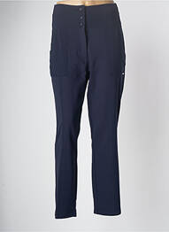 Pantalon droit stretch taille haute bleu MALOKA femme