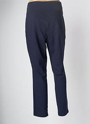 Pantalon droit stretch taille haute bleu MALOKA femme